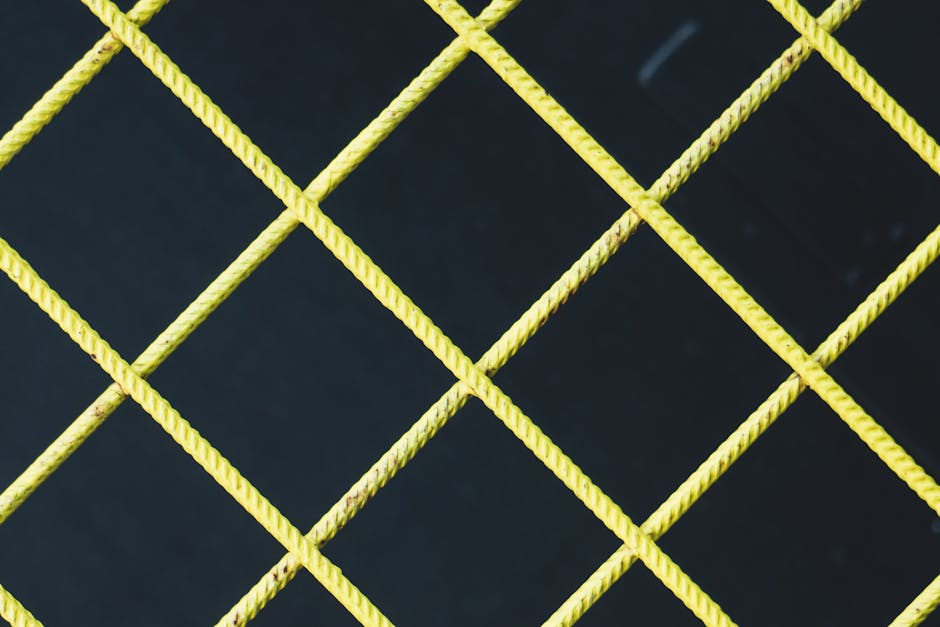 Yellow rope safety net texture